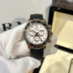 Rolex Daytona Replica Watch White Dial Rubber Strap BT Factory 40mm