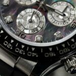 Rolex Replica Watch Daytona Dial Mother Of Pearl & Moissanite Diamonds Custom 40mm - Image 5