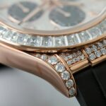Rolex Daytona Best Clone Watches 18K Gold Wrapped + Diamonds Moissanite Baguette 40mm - Image 8