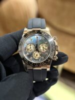 Rolex Daytona Replica Watch Purple Mother of Pearl Dial Moissanite BT Factory 40mm - Image 4