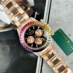 Rolex Daytona Rainbow 116595RBOW Best Replica Watch Gold Wrapped Moissanite Diamond 40mm - Image 2
