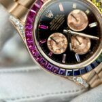 Rolex Daytona Rainbow 116595RBOW Best Replica Watch Gold Wrapped Moissanite Diamond 40mm - Image 6