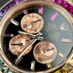 Rolex Daytona Rainbow 116595RBOW Best Replica Watch Gold Wrapped Moissanite Diamond 40mm - Image 5