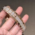 Rolex Daytona Rainbow Replica Watch Gold Wrapped With Moissanite Diamonds 40mm - Image 8