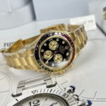 Rolex Best Replica Watch Daytona Rainbow Gold Wrapped And Moissanite Diamond Custom 40mm - Image 2