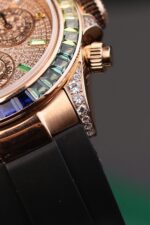 Rolex Daytona Rainbow Copies Watch Rubber Strap MS Factory 40mm - Image 11