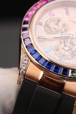 Rolex Daytona Rainbow Copies Watch Rubber Strap MS Factory 40mm - Image 10