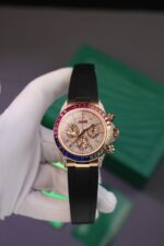 Rolex Daytona Rainbow Copies Watch Rubber Strap MS Factory 40mm