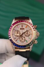 Rolex Daytona Rainbow Copies Watch Rubber Strap MS Factory 40mm - Image 4