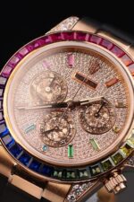 Rolex Daytona Rainbow Copies Watch Rubber Strap MS Factory 40mm - Image 6