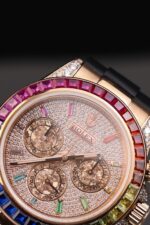 Rolex Daytona Rainbow Copies Watch Rubber Strap MS Factory 40mm - Image 8