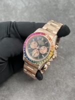 Rolex Custom Daytona Rainbow M116595R 18K Solid Gold And Gemstones 40mm - Image 3