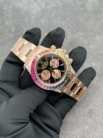 Rolex Custom Daytona Rainbow M116595R 18K Solid Gold And Gemstones 40mm - Image 2
