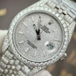 Rolex Replica Watch DateJust Custom Full Diamonds Moissanite 41mm - Image 3