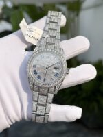 Rolex Best Replica Watch DateJust Full Moissanite Diamonds Custom 41mm - Image 2