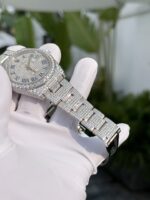 Rolex Best Replica Watch DateJust Full Moissanite Diamonds Custom 41mm - Image 6