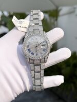 Rolex Best Replica Watch DateJust Full Moissanite Diamonds Custom 41mm - Image 3