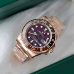 Rolex GMT-Master II 126715CHNR Replica Watch Rose Gold Tiger Eye Stone Dial 40mm - Image 4