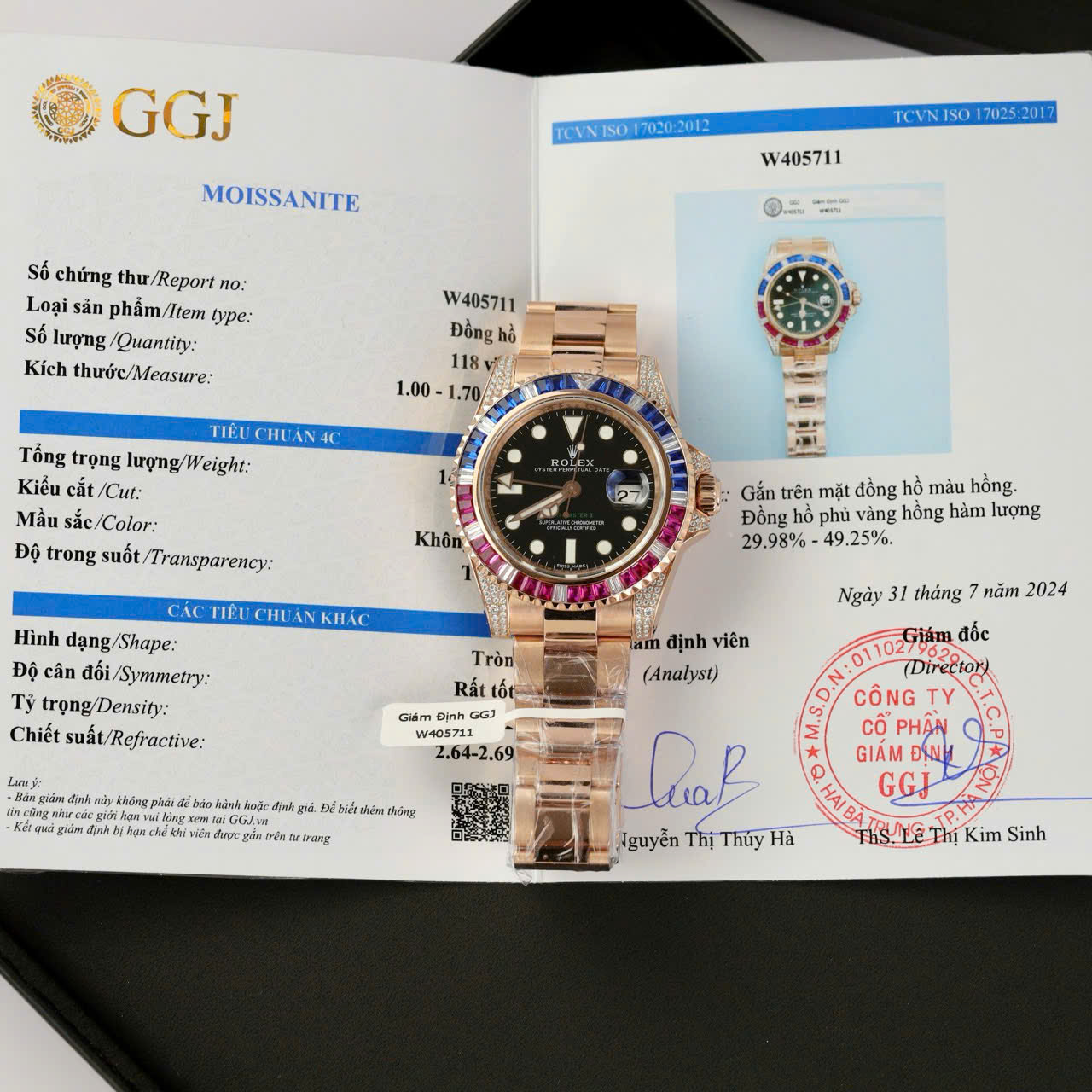 Dong-Ho-Rolex-GMT-Master-II-126755-SARU-Che-Tac-Boc-Vang-Hong-Cao-Cap-41mm-12.jpg Rolex GMT-Master II 126755 SARU Replica Watches 18K Gold Wrapped Custom 41mm - Image 1