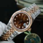 Rolex Lady-DateJust Women Replica Watch Chocolate Dial Jubilee Strap 28mm - Image 3