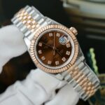 Rolex Lady-DateJust Women Replica Watch Chocolate Dial Jubilee Strap 28mm - Image 2