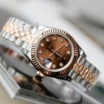 Rolex Lady-DateJust Women Replica Watch Chocolate Dial Jubilee Strap 28mm - Image 4