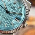 Rolex Land-Dweller 127236 Luxury Imitation Watches Ice Blue Dial Honeycomb Pattern 36mm - Image 5