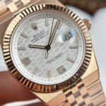 Rolex Land-Dweller 127335 Rose Gold Replica Watches White Dial Honeycomb Pattern 40mm - Image 3
