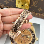 Rolex Land-Dweller 127335 Rose Gold Replica Watches White Dial Honeycomb Pattern 40mm - Image 15