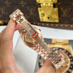 Rolex Land-Dweller 127335 Rose Gold Replica Watches White Dial Honeycomb Pattern 40mm - Image 14