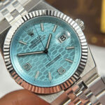 Rolex Land-Dweller 127336 Luxury Fake Watches Ice Blue Dial Honeycomb Pattern 40mm - Image 5