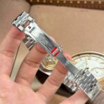 Rolex Land-Dweller 127336 Ice Blue Dial Honeycomb Pattern Replica Watches Diamonds CZ Baguette Custom 40mm - Image 11