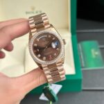 Rolex Fake Watch Day-Date Dial Chocolate President Dial EW Factory 36mm