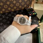 Rolex Day-Date Replica Watch Black Dial Custom Moissanite Diamonds 40mm - Image 7