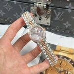 Rolex DateJust Women Demi Rose Gold Replica Watches Sundust Dial THB Factory 31mm - Image 2