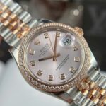 Rolex DateJust Women Demi Rose Gold Replica Watches Sundust Dial THB Factory 31mm - Image 6