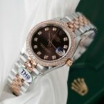 Rolex DateJust High End Watch Replicas Chocolate Dial Bezel Diamonds CZ THB Factory 31mm - Image 2