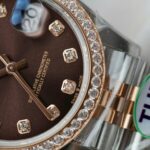 Rolex DateJust High End Watch Replicas Chocolate Dial Bezel Diamonds CZ THB Factory 31mm - Image 6