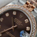 Rolex DateJust High End Watch Replicas Chocolate Dial Bezel Diamonds CZ THB Factory 31mm - Image 5