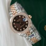 Rolex DateJust High End Watch Replicas Chocolate Dial Bezel Diamonds CZ THB Factory 31mm - Image 4
