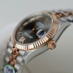 Rolex DateJust Women Demi Rose Gold Copies Watches Gray Dial THB Factory 31mm - Image 8