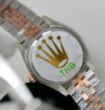 Rolex DateJust Women Demi Rose Gold Copies Watches Gray Dial THB Factory 31mm - Image 9