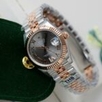 Rolex DateJust Women Demi Rose Gold Copies Watches Gray Dial THB Factory 31mm - Image 3