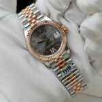 Rolex DateJust Women Demi Rose Gold Copies Watches Gray Dial THB Factory 31mm - Image 2