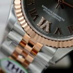 Rolex DateJust Women Demi Rose Gold Copies Watches Gray Dial THB Factory 31mm - Image 7