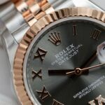 Rolex DateJust Women Demi Rose Gold Copies Watches Gray Dial THB Factory 31mm - Image 6