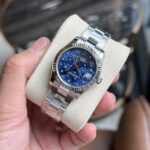 Rolex DateJust Replica Women-s Watch 11 Blue Leaf Dial 31mm - Image 3