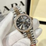 Rolex DateJust Women-s Replica Watch With Diamonds Gray Dial EW Factory 31mm - Image 2
