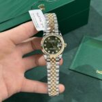 Rolex Replica Watch DateJust Gold Wrapped Green Dial GM Factory 31mm