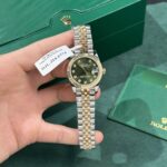 Rolex Replica Watch DateJust Gold Wrapped Green Dial GM Factory 31mm - Image 2